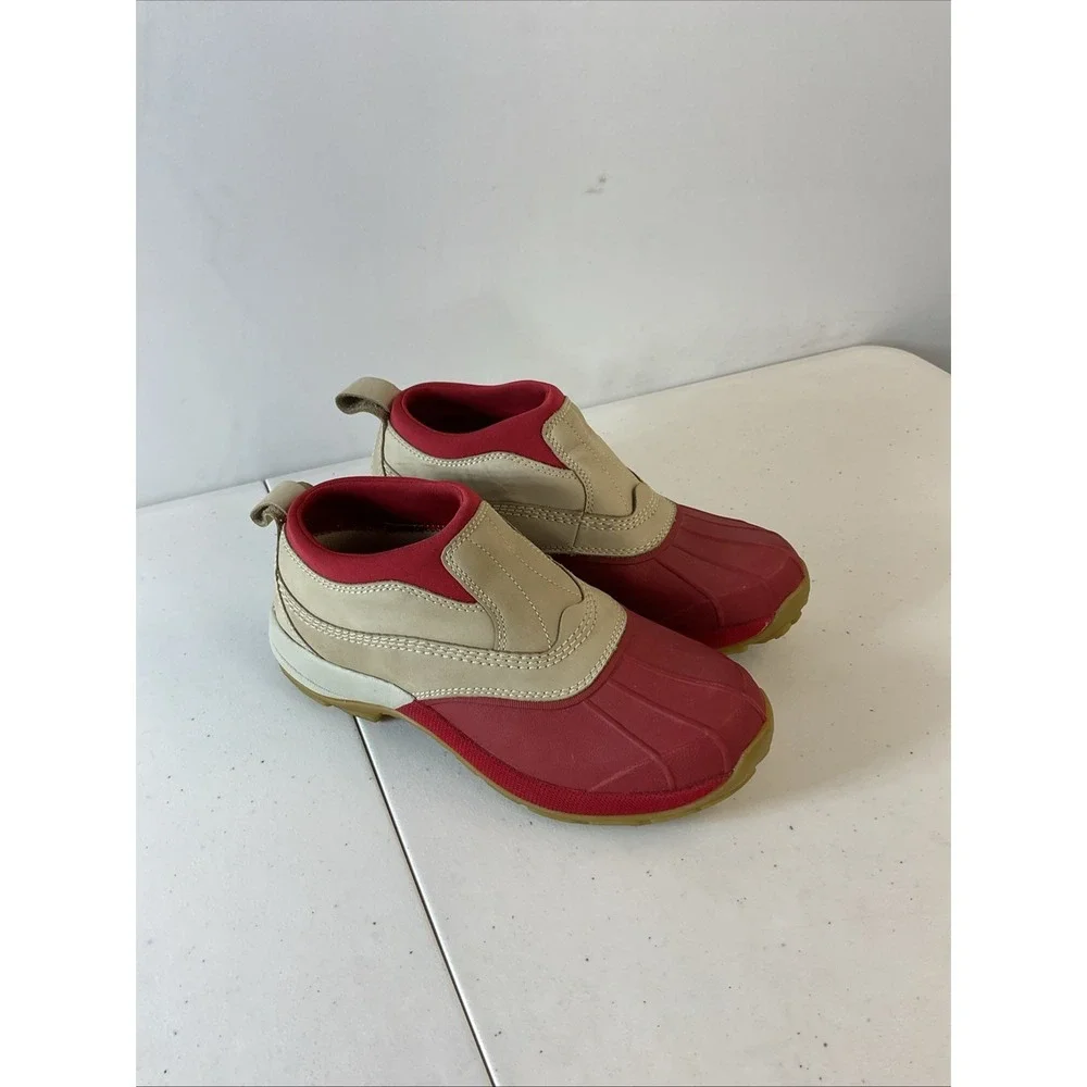 LL Bean Boots Storm Chaser‎ Slip On Boots Women's Size 9.5 Waterproof Shoes red
